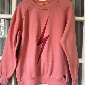 Aviator Nation Bolt Sweatshirt in Pink, size L